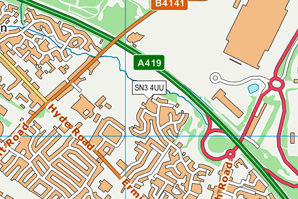 SN3 4UU map - OS VectorMap District (Ordnance Survey)