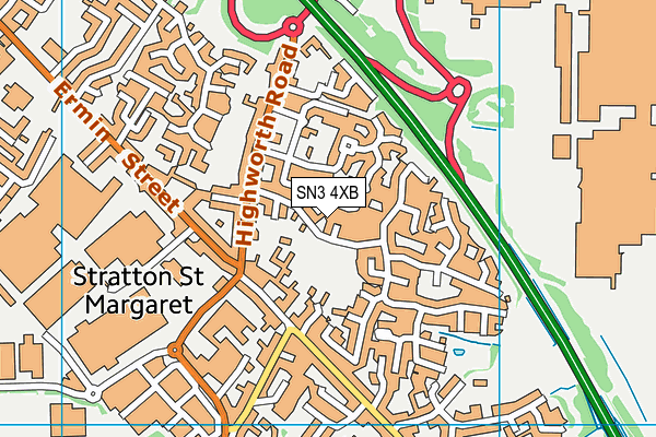 SN3 4XB map - OS VectorMap District (Ordnance Survey)