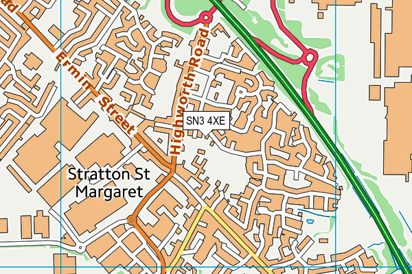 Grange Infants' School map (SN3 4XE) - OS VectorMap District (Ordnance Survey)