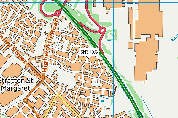 SN3 4XG map - OS VectorMap District (Ordnance Survey)