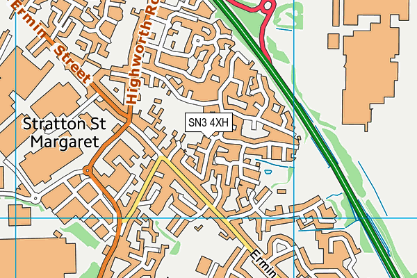 SN3 4XH map - OS VectorMap District (Ordnance Survey)