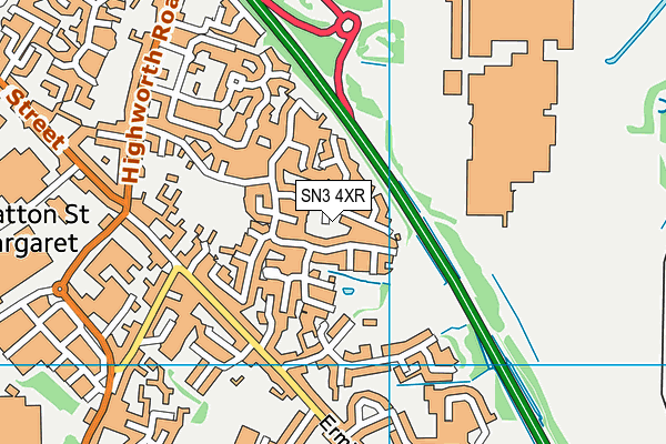 SN3 4XR map - OS VectorMap District (Ordnance Survey)