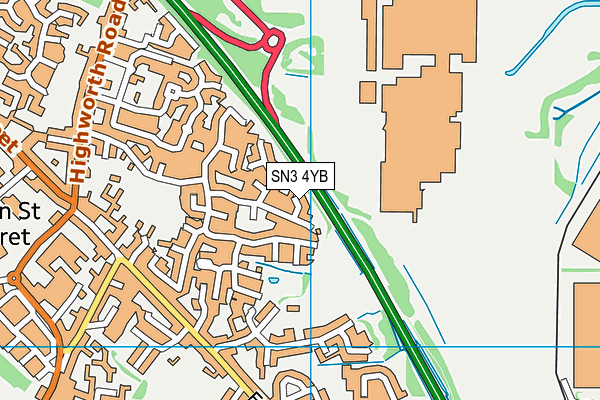 SN3 4YB map - OS VectorMap District (Ordnance Survey)