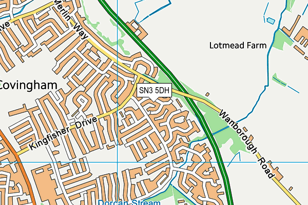 SN3 5DH map - OS VectorMap District (Ordnance Survey)