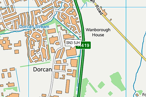 SN3 5JH map - OS VectorMap District (Ordnance Survey)