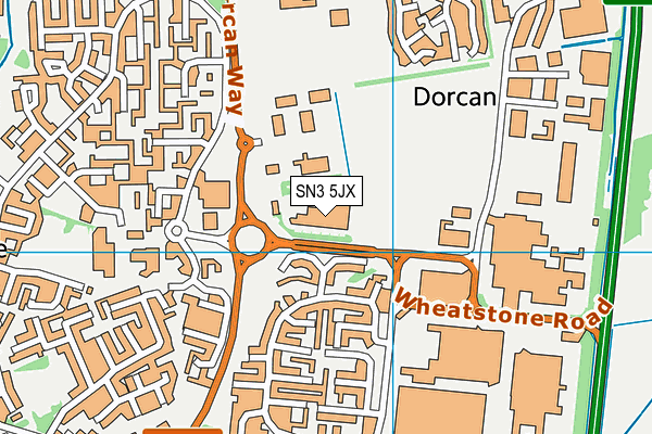 SN3 5JX map - OS VectorMap District (Ordnance Survey)