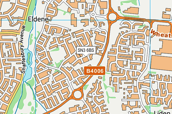 SN3 6BS map - OS VectorMap District (Ordnance Survey)