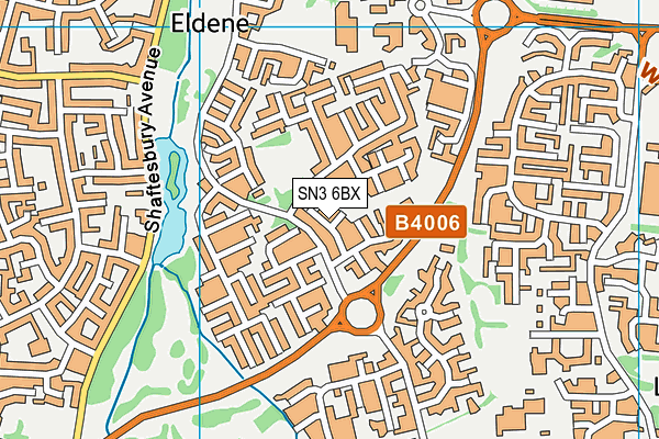 SN3 6BX map - OS VectorMap District (Ordnance Survey)