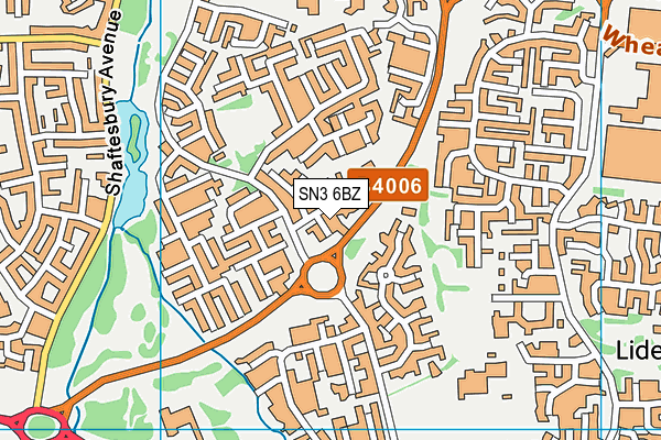 SN3 6BZ map - OS VectorMap District (Ordnance Survey)