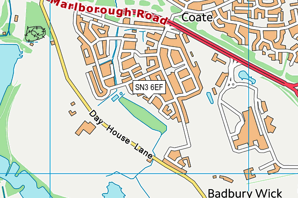 SN3 6EF map - OS VectorMap District (Ordnance Survey)