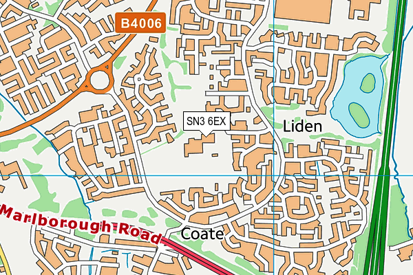 Liden Academy map (SN3 6EX) - OS VectorMap District (Ordnance Survey)