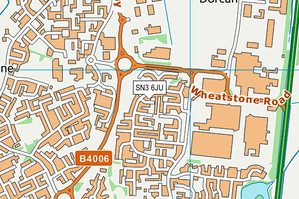SN3 6JU map - OS VectorMap District (Ordnance Survey)