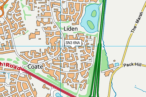 SN3 6NA map - OS VectorMap District (Ordnance Survey)