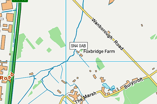 SN4 0AB map - OS VectorMap District (Ordnance Survey)