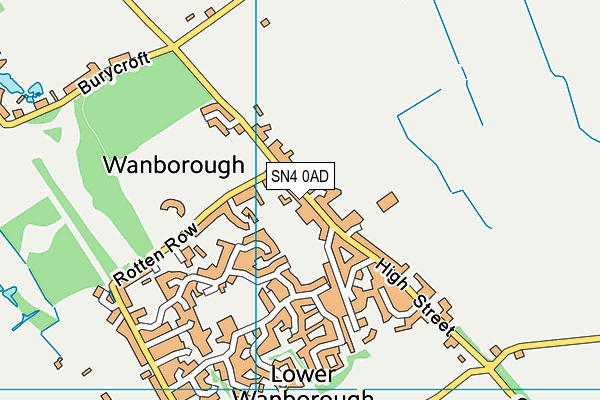 Wanborough Recreation Ground map (SN4 0AD) - OS VectorMap District (Ordnance Survey)