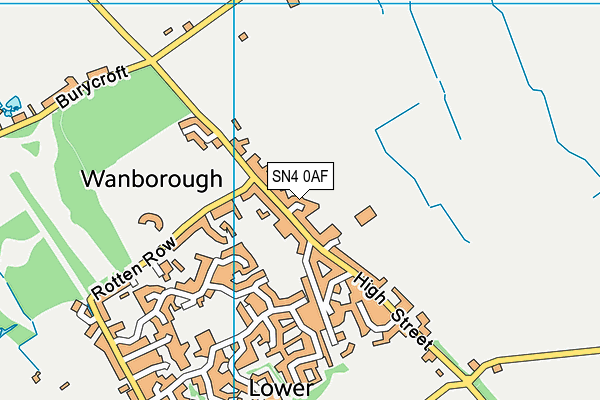 SN4 0AF map - OS VectorMap District (Ordnance Survey)