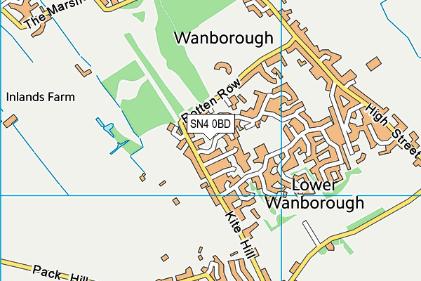 SN4 0BD map - OS VectorMap District (Ordnance Survey)