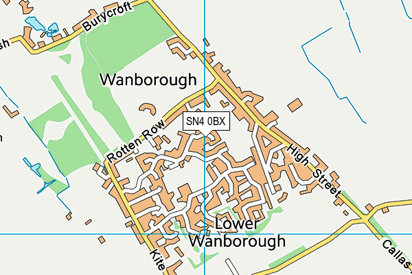 SN4 0BX map - OS VectorMap District (Ordnance Survey)