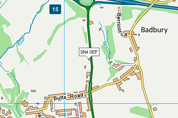 SN4 0EP map - OS VectorMap District (Ordnance Survey)