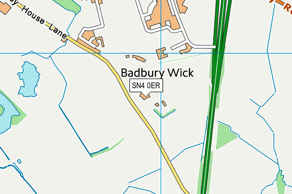 SN4 0ER map - OS VectorMap District (Ordnance Survey)