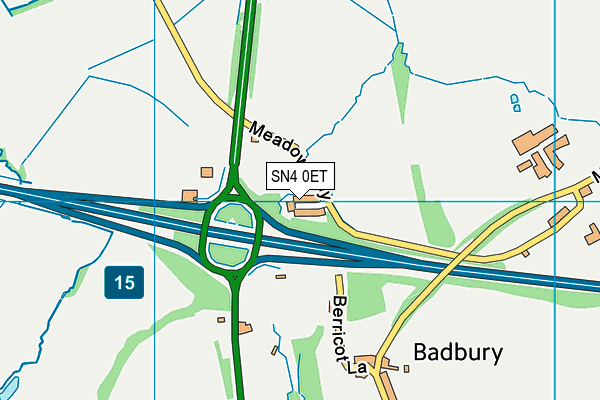 SN4 0ET map - OS VectorMap District (Ordnance Survey)