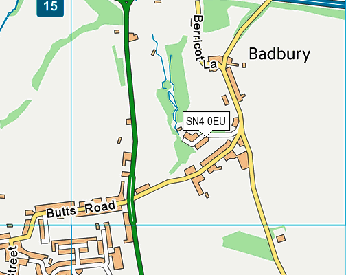 SN4 0EU map - OS VectorMap District (Ordnance Survey)