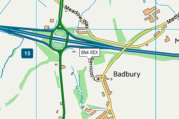 SN4 0EX map - OS VectorMap District (Ordnance Survey)