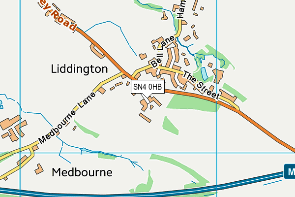 Liddington Rec map (SN4 0HB) - OS VectorMap District (Ordnance Survey)