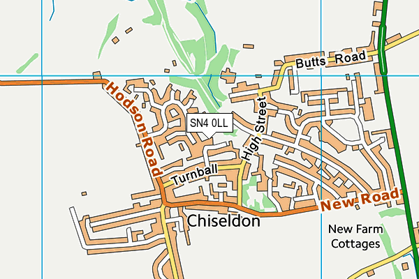 SN4 0LL map - OS VectorMap District (Ordnance Survey)