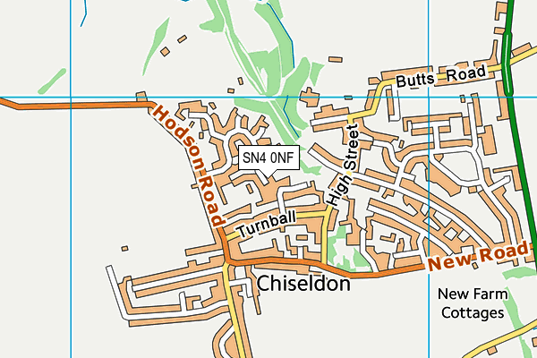 SN4 0NF map - OS VectorMap District (Ordnance Survey)