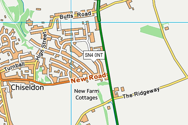 SN4 0NT map - OS VectorMap District (Ordnance Survey)