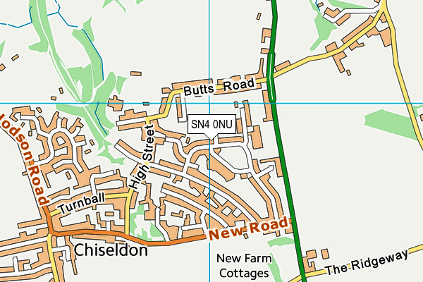 SN4 0NU map - OS VectorMap District (Ordnance Survey)