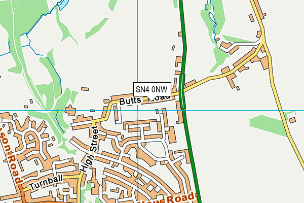 SN4 0NW map - OS VectorMap District (Ordnance Survey)