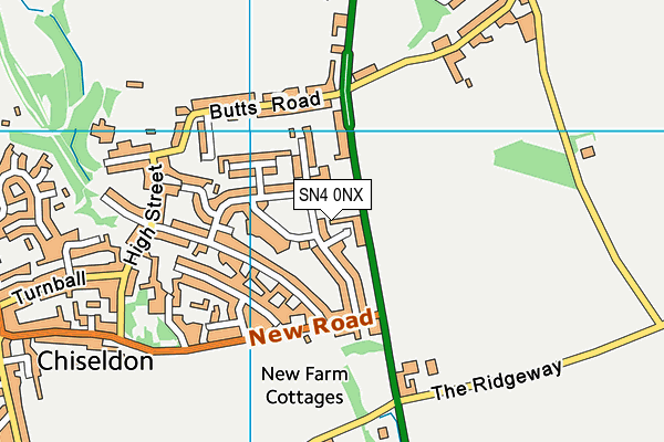 SN4 0NX map - OS VectorMap District (Ordnance Survey)