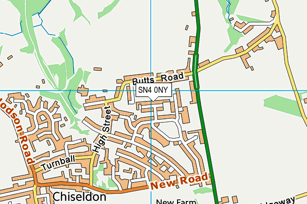 SN4 0NY map - OS VectorMap District (Ordnance Survey)