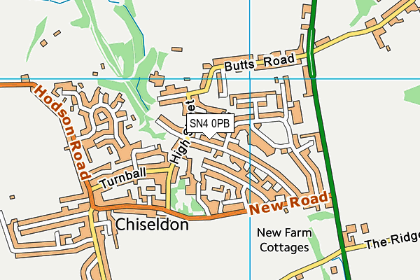 SN4 0PB map - OS VectorMap District (Ordnance Survey)