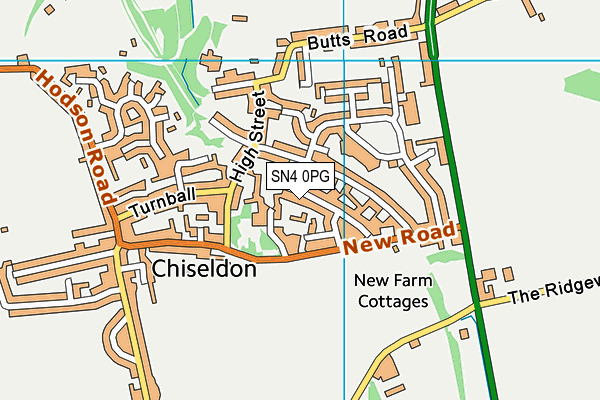 SN4 0PG map - OS VectorMap District (Ordnance Survey)