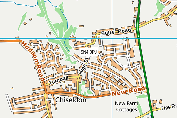 SN4 0PJ map - OS VectorMap District (Ordnance Survey)