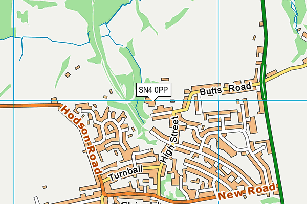 SN4 0PP map - OS VectorMap District (Ordnance Survey)