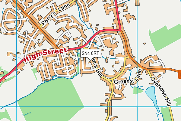 SN4 0RT map - OS VectorMap District (Ordnance Survey)