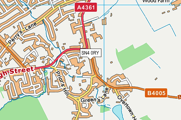 SN4 0RY map - OS VectorMap District (Ordnance Survey)