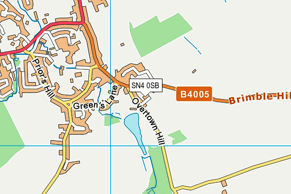 SN4 0SB map - OS VectorMap District (Ordnance Survey)