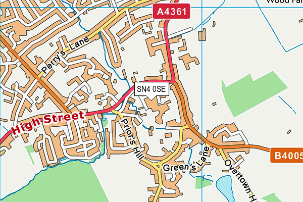 SN4 0SE map - OS VectorMap District (Ordnance Survey)