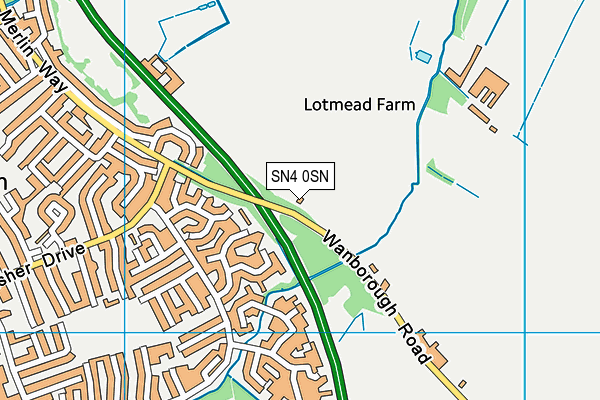 SN4 0SN map - OS VectorMap District (Ordnance Survey)