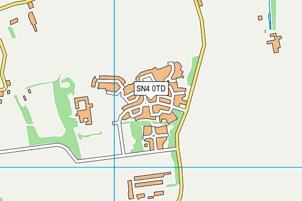 SN4 0TD map - OS VectorMap District (Ordnance Survey)