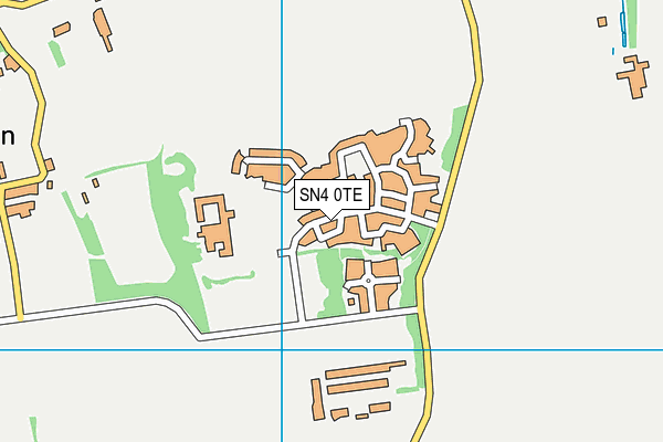 SN4 0TE map - OS VectorMap District (Ordnance Survey)