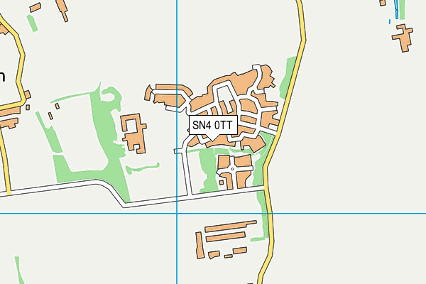 SN4 0TT map - OS VectorMap District (Ordnance Survey)