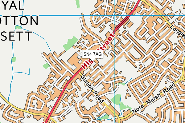 SN4 7AG map - OS VectorMap District (Ordnance Survey)