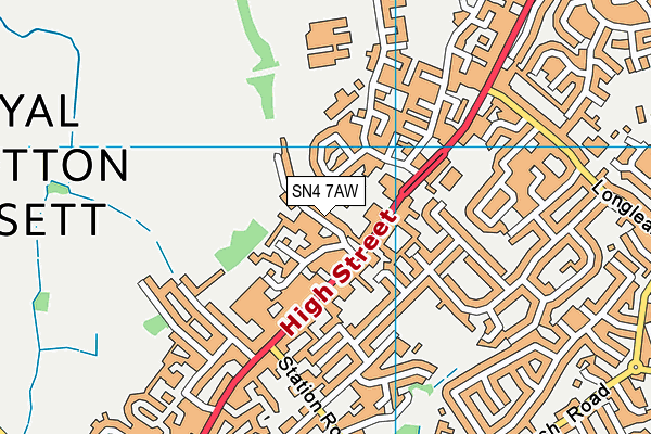 SN4 7AW map - OS VectorMap District (Ordnance Survey)