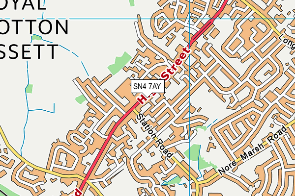 SN4 7AY map - OS VectorMap District (Ordnance Survey)